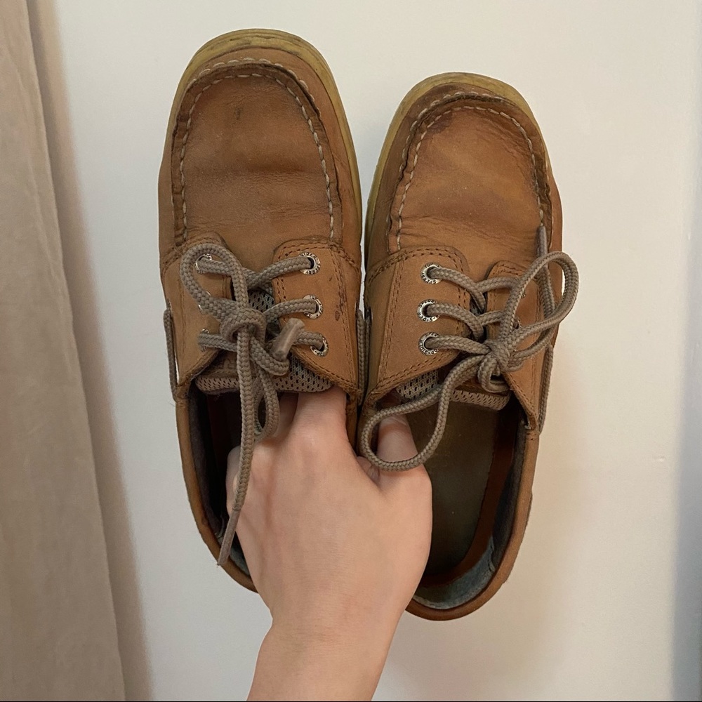 Sperry kids billfish dark tan size 2M